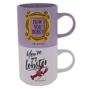 Set lot 2 Friends TV mug set how you doin frame peek door lobster coffee mug